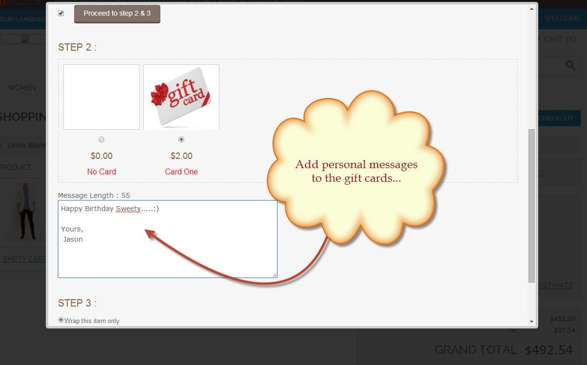 Gift Wrap / Extra Fee Magento Extension