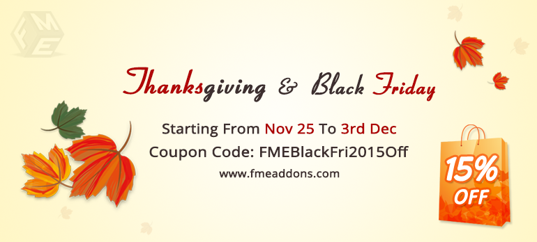 Black Friday Sale: FmeAddons Offer 15% Off On All Extensions